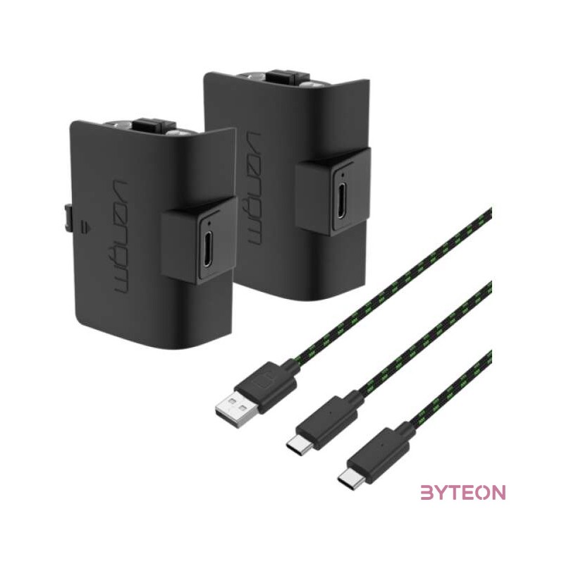 Venom VS2883 2db Nagy kapacitású újratölthető akkumulátor (1100mAh) -Fekete  3m Töltőkábel