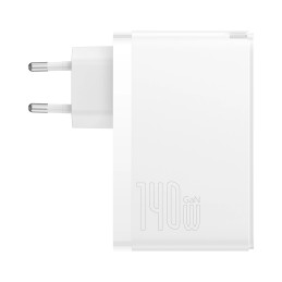 Baseus GaN5 Pro Gyorstöltő, 2xUSB-C + USB, 140W (fehér)