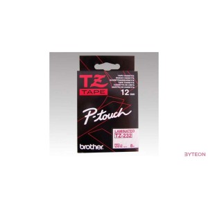 Brother TZE-232 (12mm, 8m) laminált szalag - Fehér