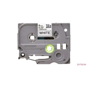 Brother TZE-211 (6mm, 8m) laminált szalag - Fehér