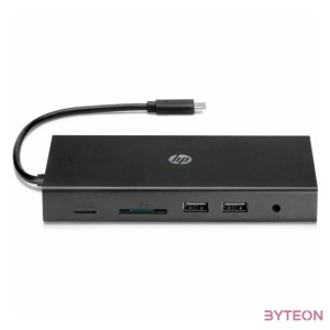 HP Travel USB C HUB (2 port) Fekete