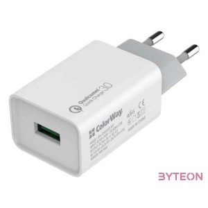 ColorWay CHS013Q Hálózati USB-A töltő (18W)