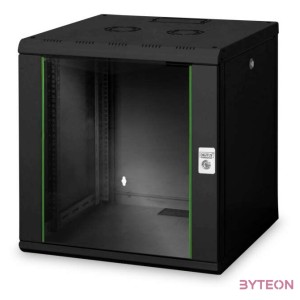 Digitus 19 Fali rack szekrény 12U 600x600mm - Fekete