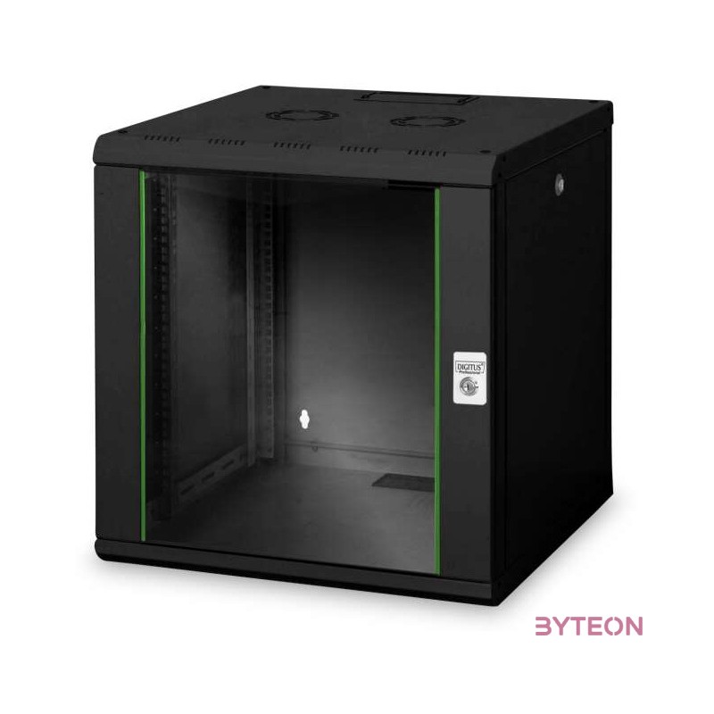 Digitus 19 Fali rack szekrény 12U 600x600mm - Fekete