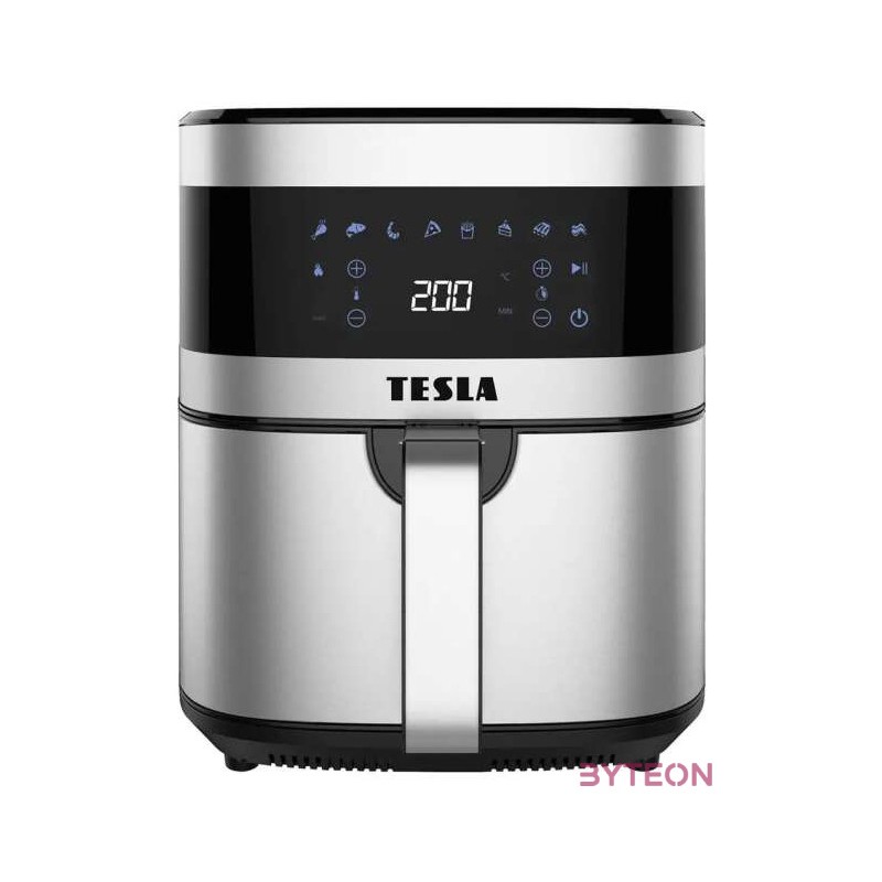 Tesla AirCook Q60XL 6L Forrólevegős fritőz - Fekete,Inox