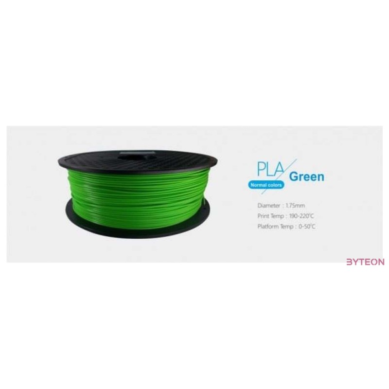 3D Filament PLA 1.75mm 1 kg - Zöld