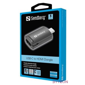 Sandberg 136-34 USB-C apa - HDMI anya adapter