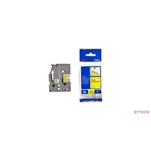 Brother TZE-S651 (24mm, 8m) laminált szalag - Sárga