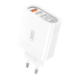 Wall Charger XO L100 USB QC 3.0 + 3x USB 2.4A (white)