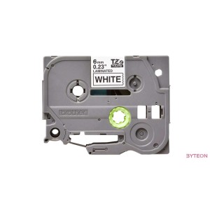 Brother TZE-211 (6mm, 8m) laminált szalag - Fehér