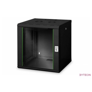 Digitus 19 Fali rack szekrény 12U 600x600mm - Fekete