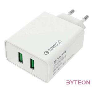 ColorWay CHS017Q Hálózati 2xUSB-A töltő (36W)