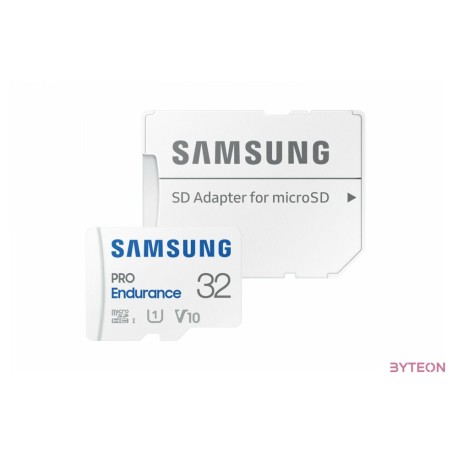 Samsung 32GB PRO Endurance microSDHC UHS-I CL10 Memóriakártya  Adapter