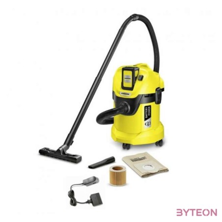 Krcher WD 3 Battery Set Nedves-Száraz porszívó - Sárga