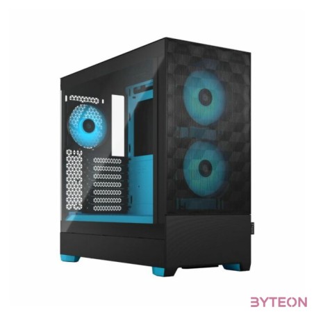 Fractal Design Pop Air RGB Cyan Core TG Clear Tint Számítógépház - Fekete,Kék