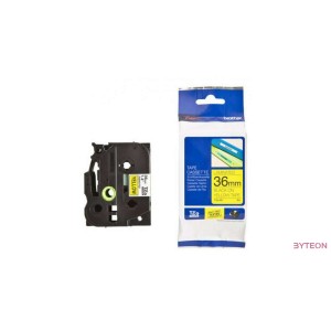 Brother TZE-661 (36mm, 8m) laminált szalag - Sárga