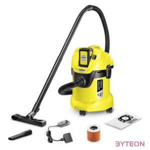 Krcher WD 3 Battery Set Nedves-Száraz porszívó - Sárga