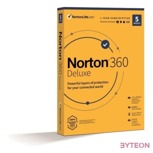 Norton 360 Deluxe HUN Online vírusirtó szoftver (5 PC , 1 év)