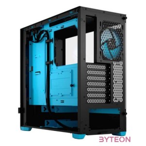 Fractal Design Pop Air RGB Cyan Core TG Clear Tint Számítógépház - Fekete,Kék