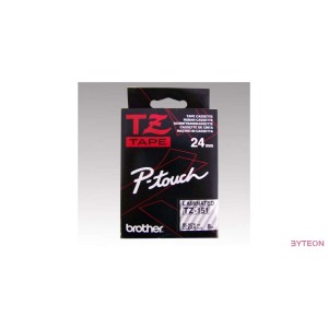 Brother TZE-151 (24mm, 8m) laminált szalag - Átlátszó