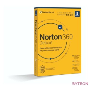 Norton 360 Deluxe HUN Online vírusirtó szoftver (5 PC , 1 év)