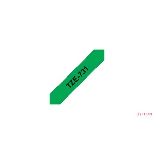 Brother TZE-731 (12mm, 8m) laminált szalag - Zöld