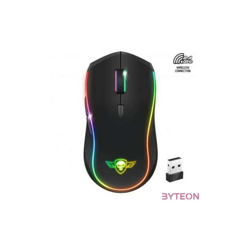 Spirit of Gamer RGB Wireless Gaming Egér - Fekete