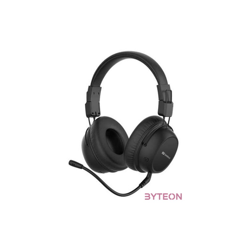 Sandberg 126-36 ANC FlexMic Wireless Headset - Fekete