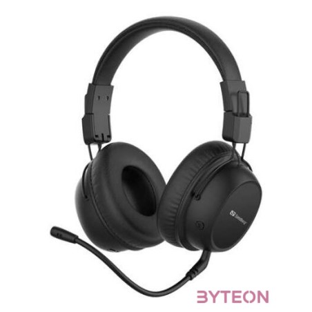 Sandberg 126-36 ANC FlexMic Wireless Headset - Fekete