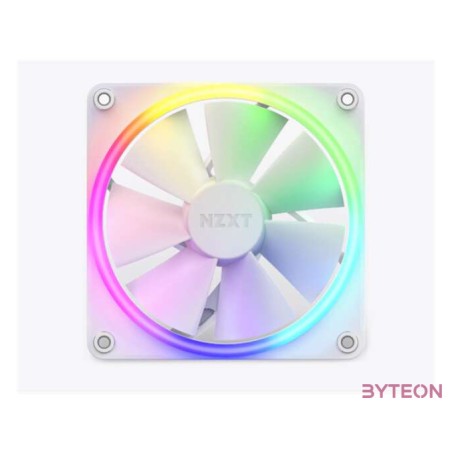 NZXT F120 RGB 120mm PWM Rendszerhűtő - Fehér