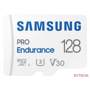 Samsung 128GB Pro Endurance microSD kártya UHS-I Memóriakártya  Adapter