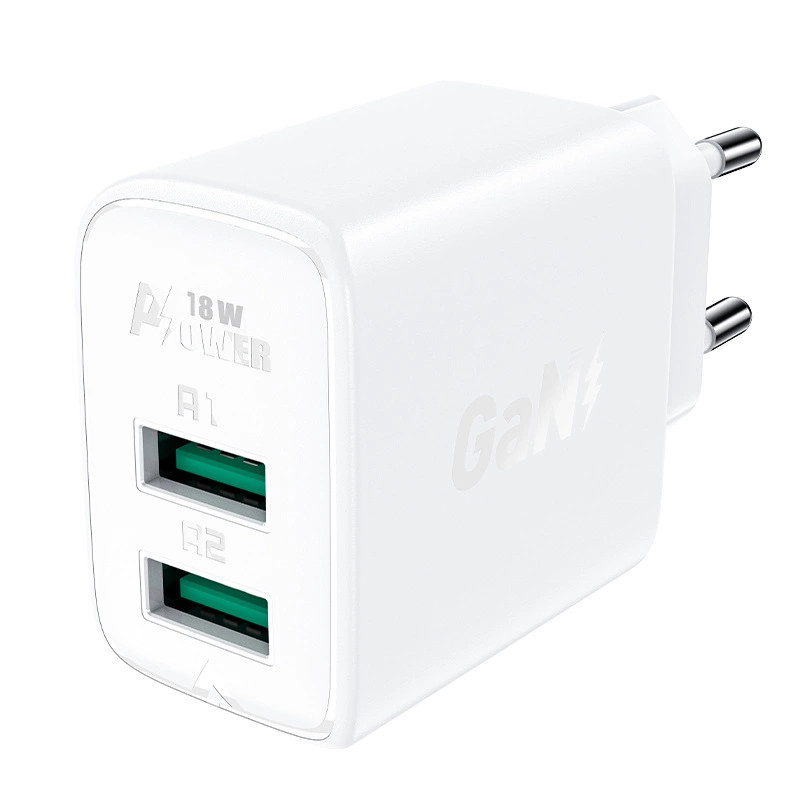 Wall Charger Acefast A33, 2x USB, 18W, QC3.0 (white)