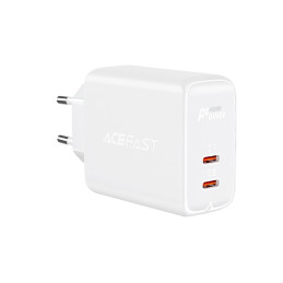 Acefast A9 PD40W wall charger, 2x USB-C (white)