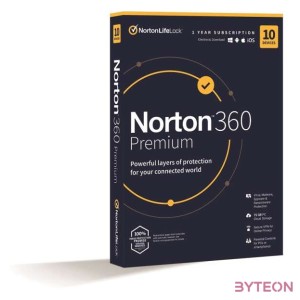 Norton 360 Premium HUN vírusirtó szoftver (10 PC , 1 év)