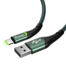 USB to USB-C Mcdodo Magnificence CA-7961 LED cable, 1m (green)