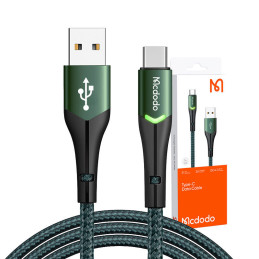 USB to USB-C Mcdodo Magnificence CA-7961 LED cable, 1m (green)