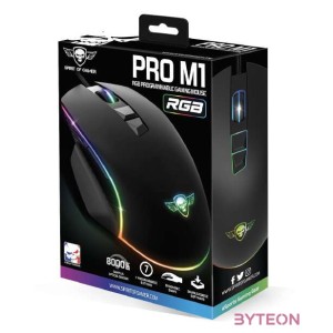 Spirit of Gamer Pro-M1 USB Gaming Egér - Fekete,RGB