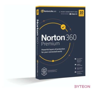 Norton 360 Premium HUN vírusirtó szoftver (10 PC , 1 év)