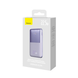 Baseus Bipow Pro Powerbank, 10000mAh, 2xUSB, USB-C, 22.5W (lila)