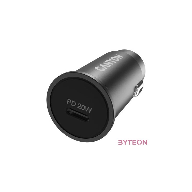 Canyon CCA20B USB-C Autós töltő - Fekete (20W)