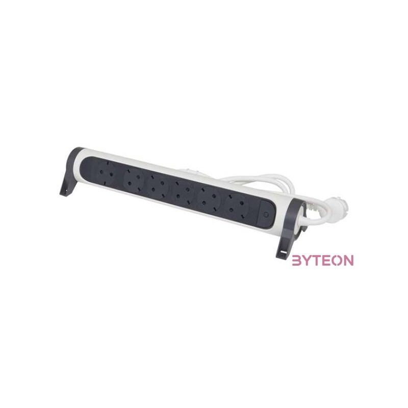 Legrand Premium 694533 230V Elosztó 6 aljzatos 1.5m - Fehér,Fekete
