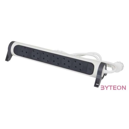 Legrand Premium 694533 230V Elosztó 6 aljzatos 1.5m - Fehér,Fekete