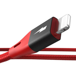 BlitzWolf MF-10 Pro USB - lightning kábel, MFI, 20W, 1.8m (piros)