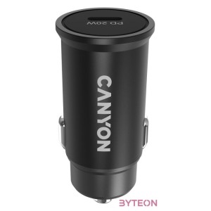 Canyon CCA20B USB-C Autós töltő - Fekete (20W)
