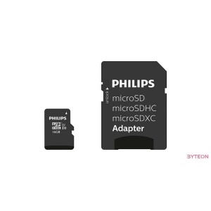 Philips microSDHC 16GB (Class10) SD adapterrel