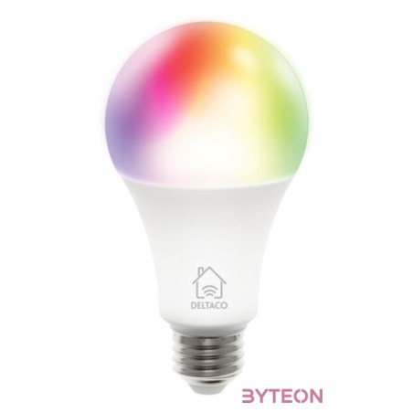 Deltaco LED Smart izzó 9W 810lm 6500K E27 - RGB (3db)