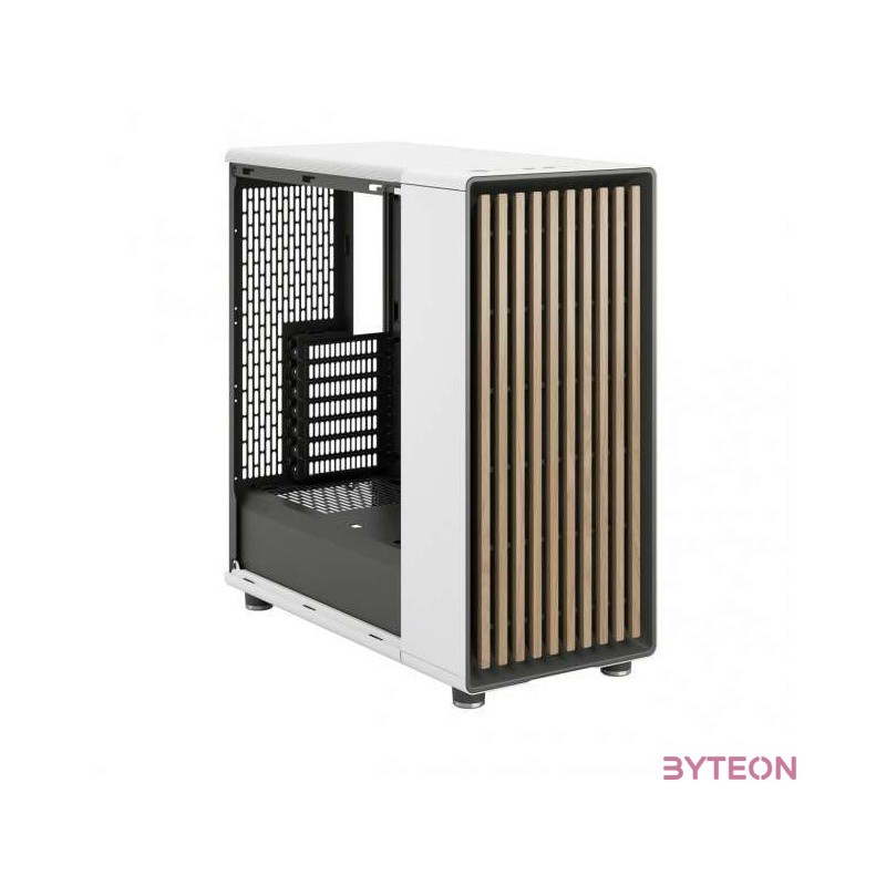 Fractal Design North Chalk White TG Clear Tint Számítógépház - Fehér