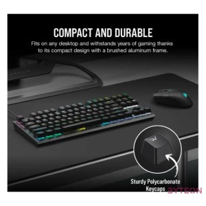 Corsair K60 PRO TKL Vezetékes Gaming Billentyűzet - Amerikai (US)