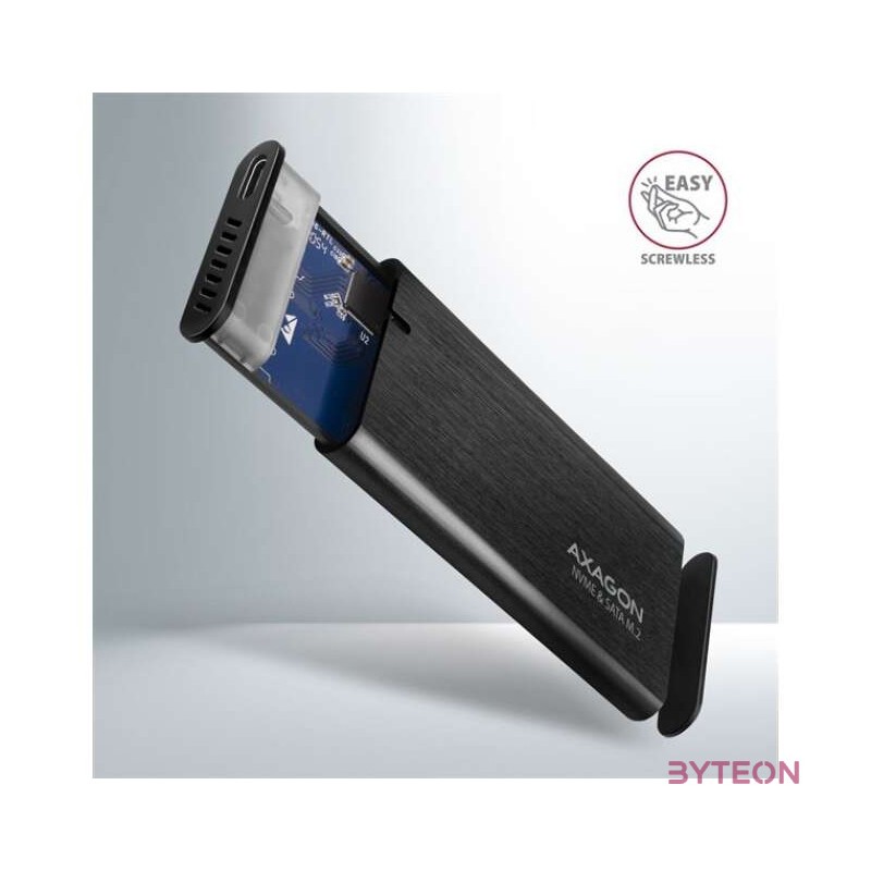 Axagon EEM2-SB2 M.2 USB-C 3.2 Gen 2 Külső SSD ház - Fekete