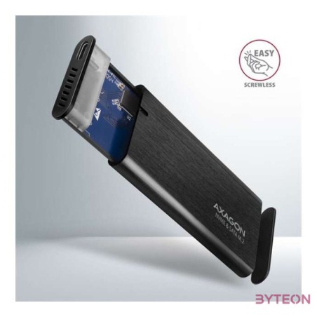 Axagon EEM2-SB2 M.2 USB-C 3.2 Gen 2 Külső SSD ház - Fekete